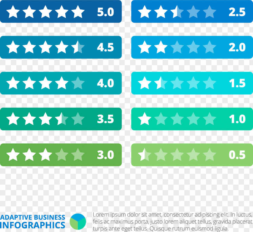 Star Rating Label Infographic Template PNG