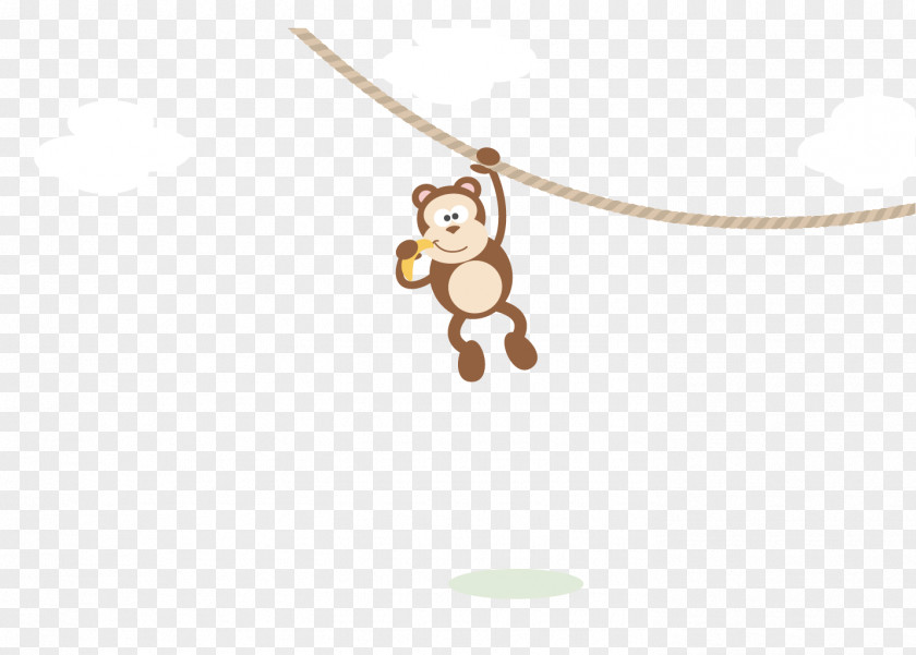 Vector Cartoon Monkey Material Mammal Illustration PNG