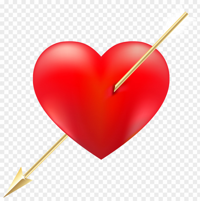 Red Arrow Heart Clip Art PNG