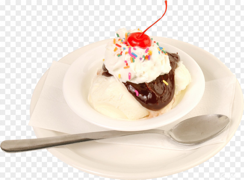 Sundae Ice Cream Milk Food Gelato PNG