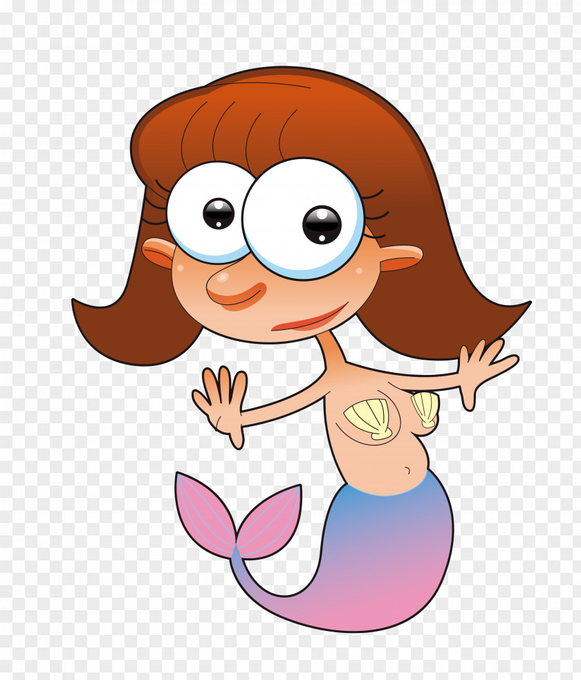 Vector Cartoon Mermaid Material Clip Art PNG