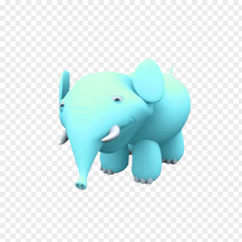 A Small Blue Elephant To Pull Material Free Animal Wallpaper PNG