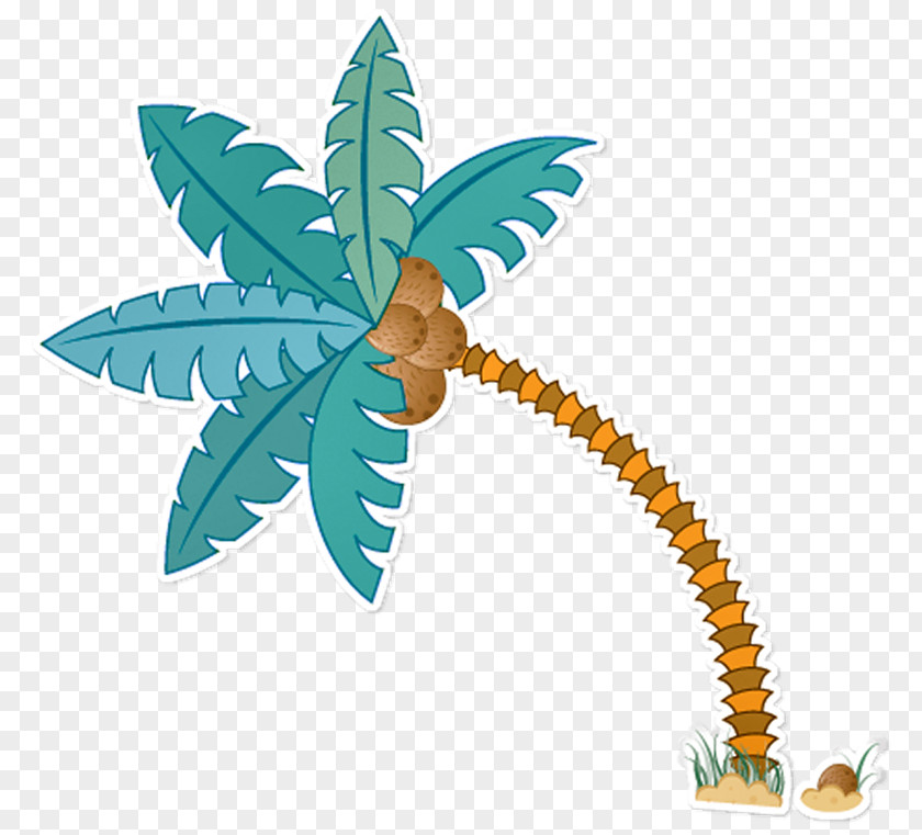 Blue Coconut Tree Poster PNG