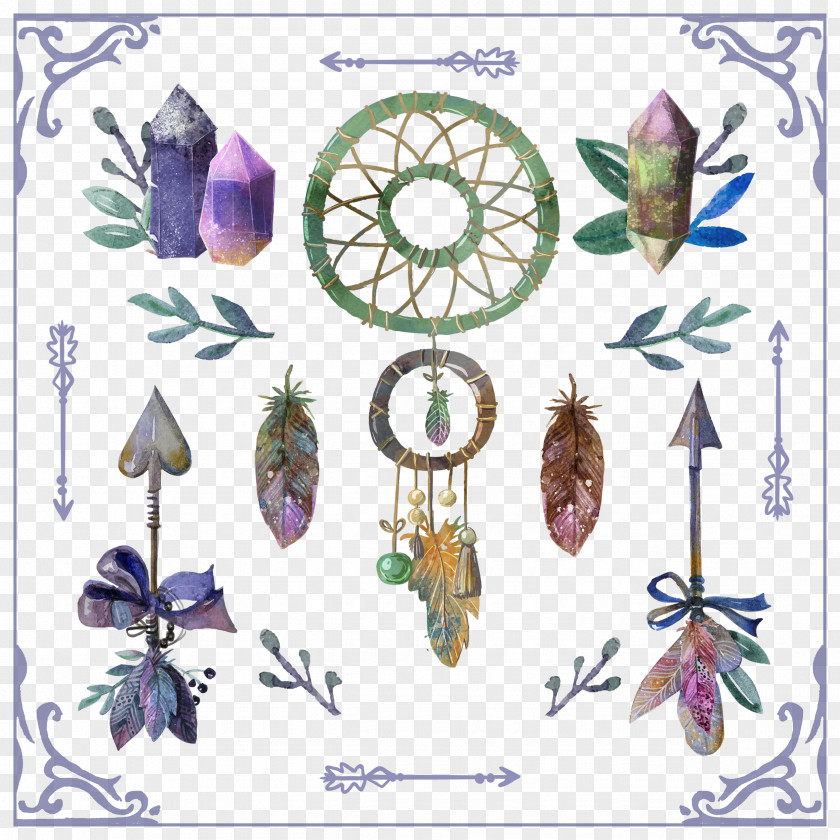 Boho Bird Dreamcatcher Necklace Boho-chic Vector Graphics Bohemianism PNG