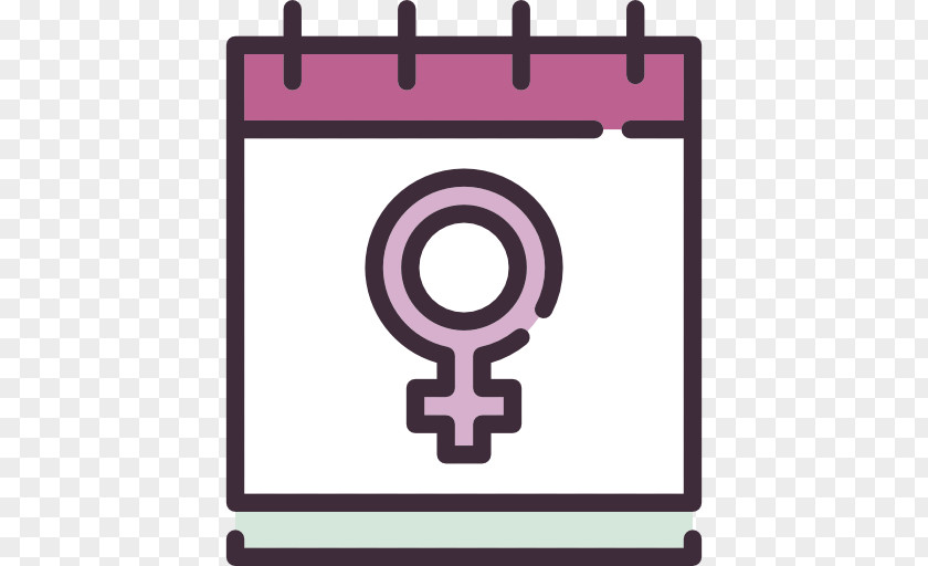 Calendar Sign Gender Symbol Female Woman Icon PNG