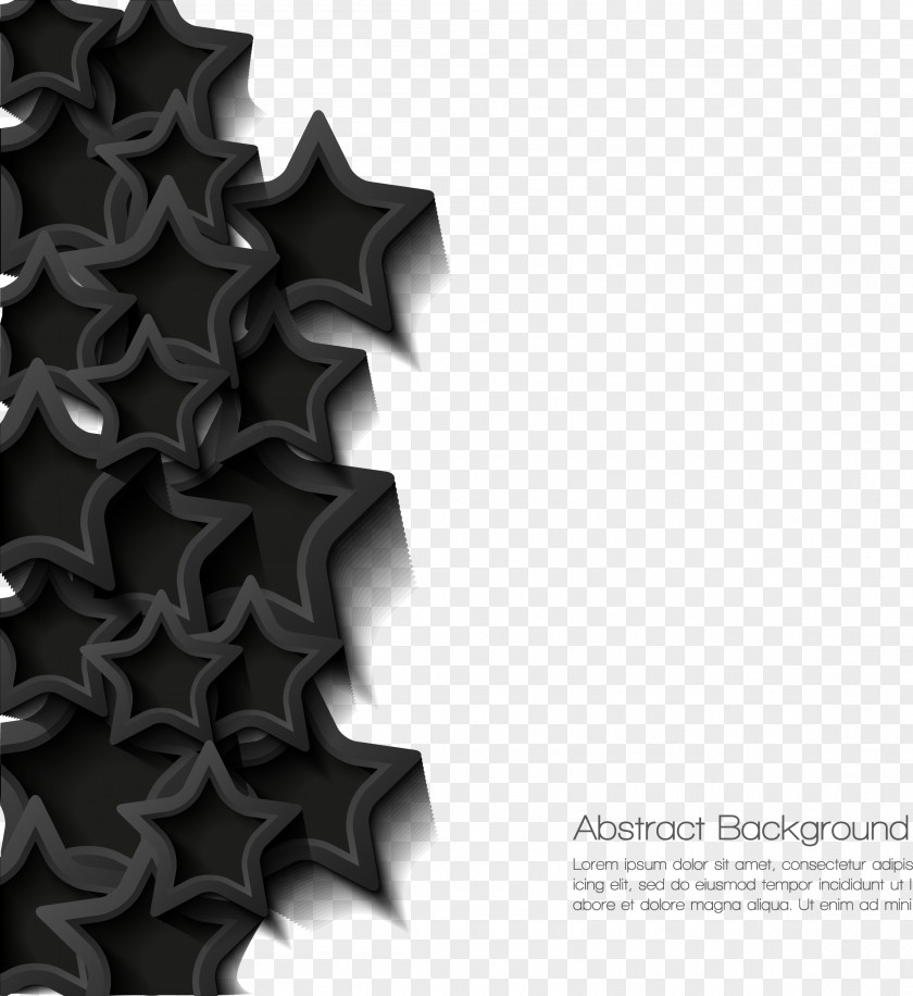 Decorative Black Stars Star Euclidean Vector PNG