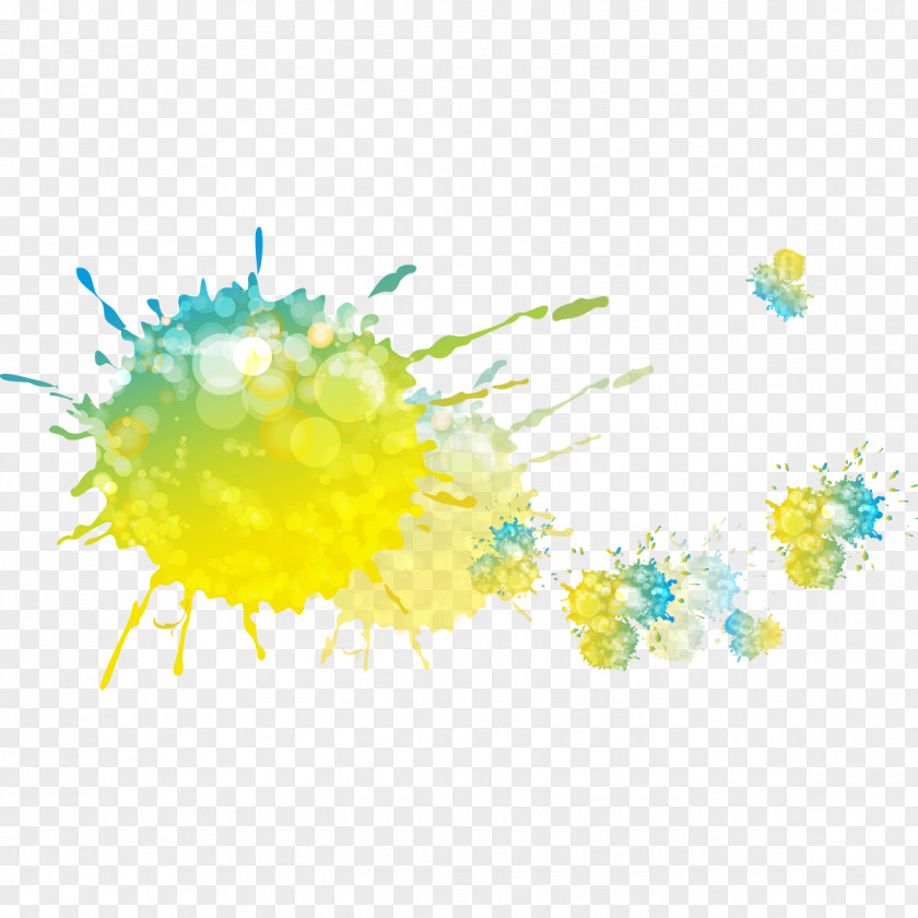 Yellow Splash Ripples Graphic Design PNG