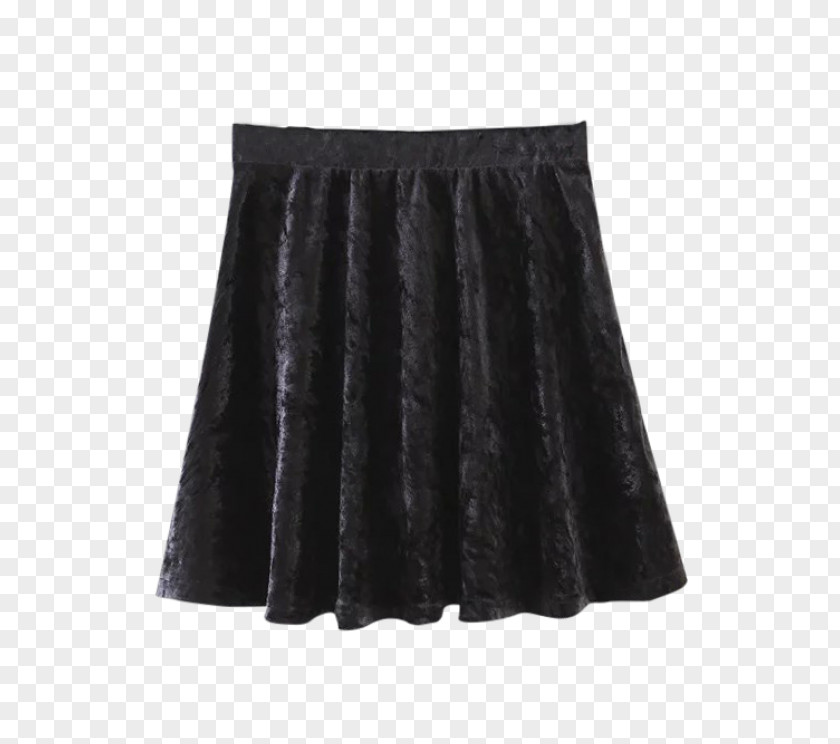Black Skirt Waist Velvet M PNG