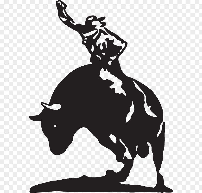 Bull Riding Cattle Ox Decal PNG