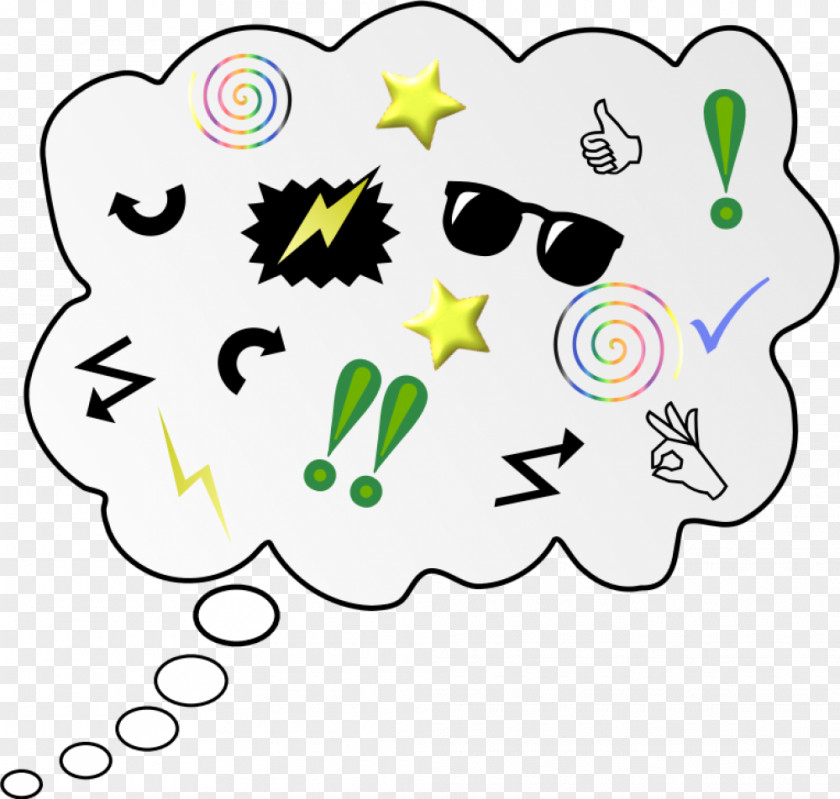 Thought Bubble Brainstorming Creativity Brainwriting Clip Art PNG