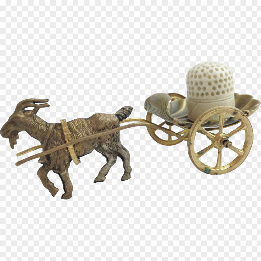 Brass Thimble Goat Nacre Ormolu PNG