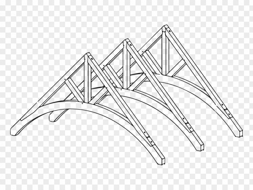 Building Timber Roof Truss Arch Framing PNG
