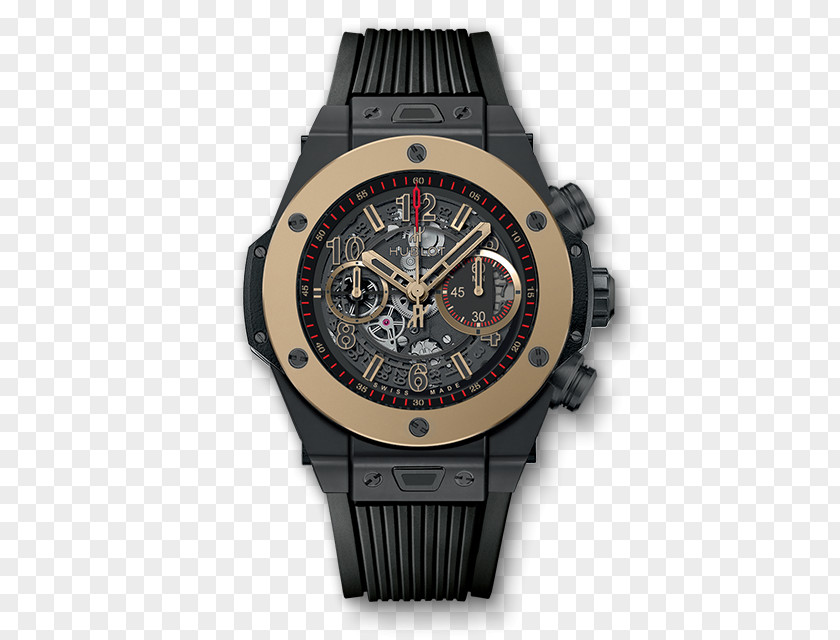 Watch Hublot Chronograph Gold Retail PNG