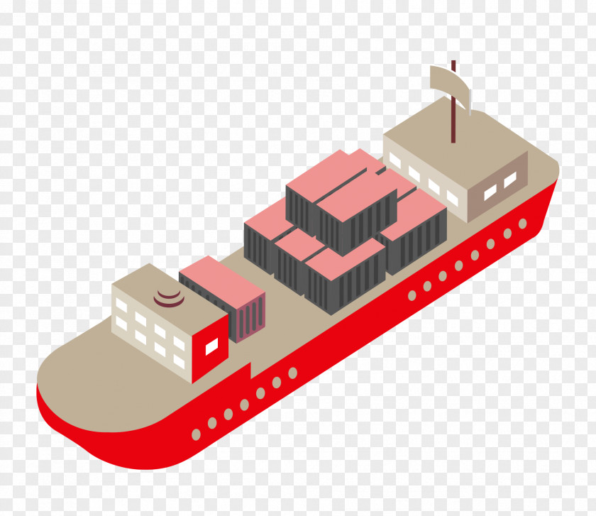 A Ship Laden With Cargo Watercraft PNG