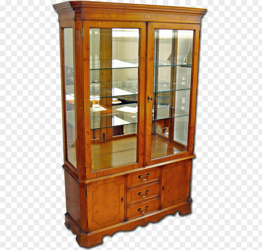 Antique Display Case Drawer Marquetry Cabinetry Shelf PNG