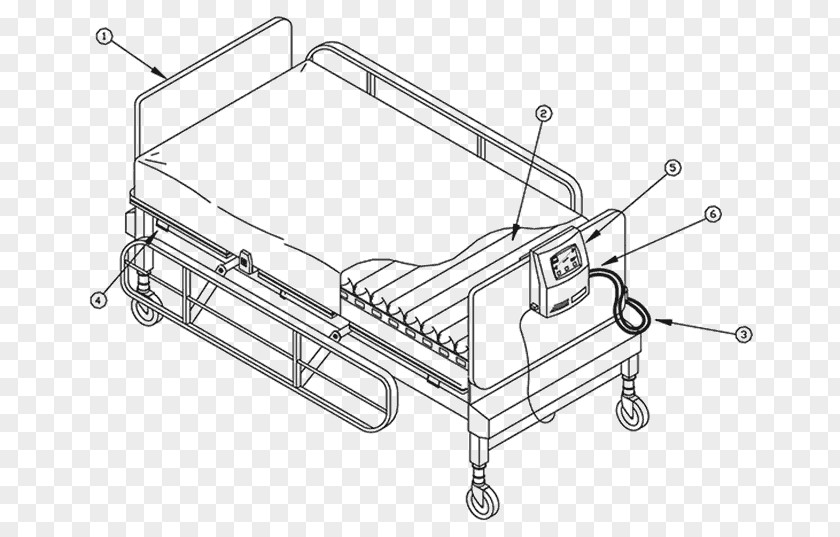 Hospital Bed Plan Air Mattresses Frame PNG