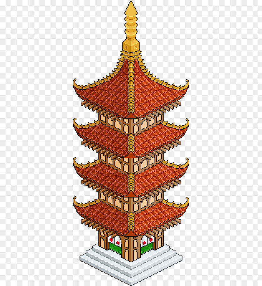 Pixelart Pagoda Chinese Architecture Tree China PNG
