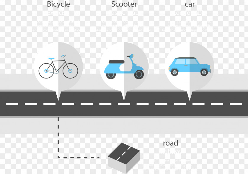 Vector Hand-drawn Schematic Flat Road Traffic Infographic Transport PNG