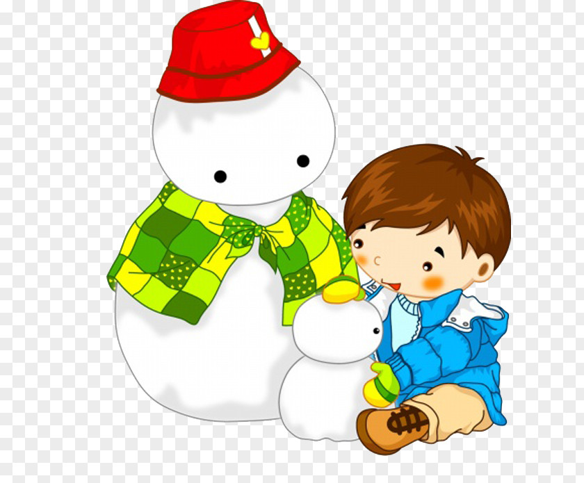 Boy Cartoon Snowman Child PNG