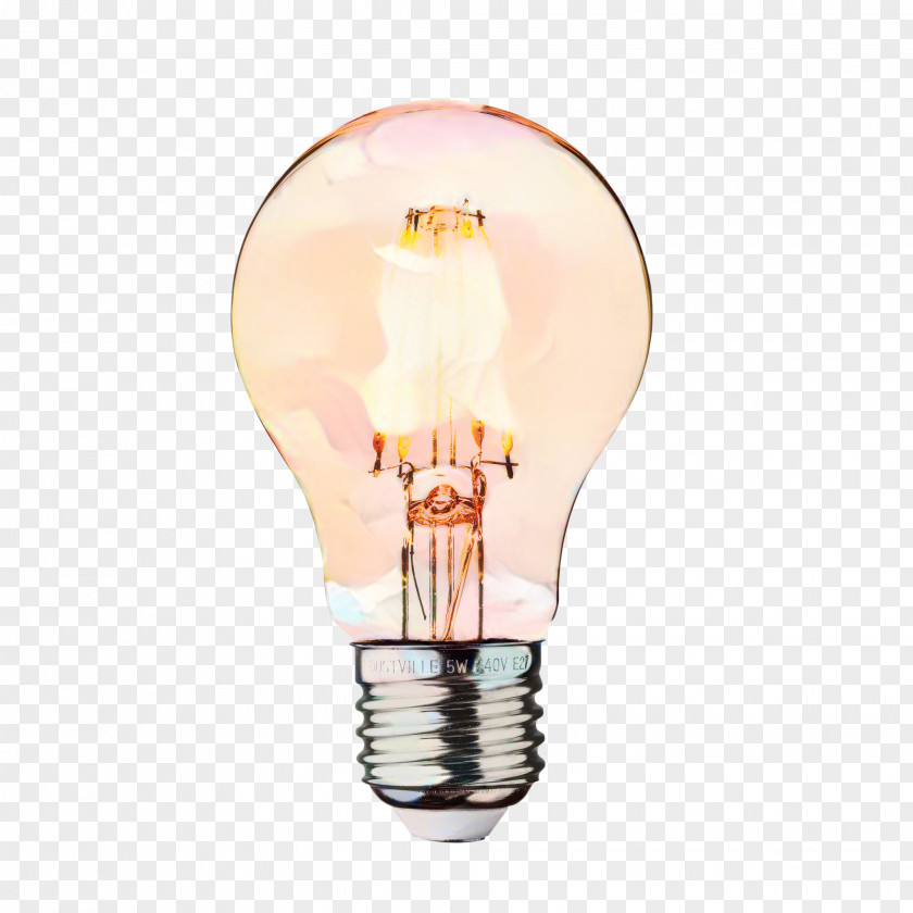 Edison Light Bulb Incandescent Screw Lamp PNG