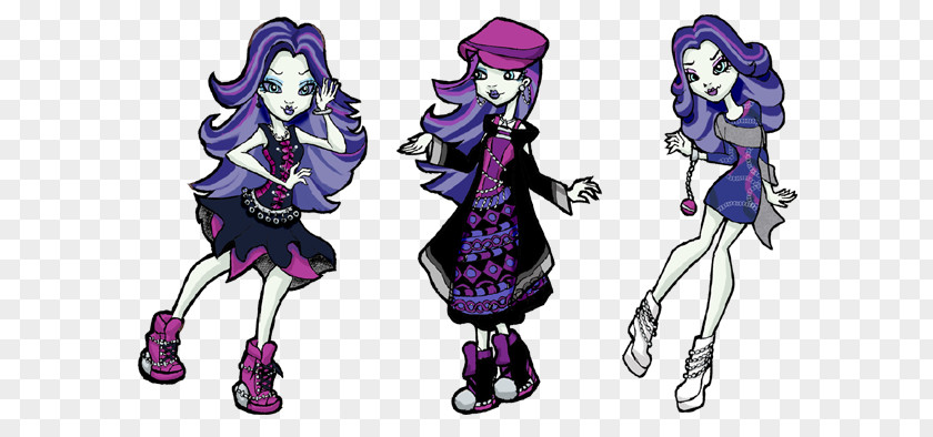 Fan Monster High Spectra Vondergeist Daughter Of A Ghost Art PNG