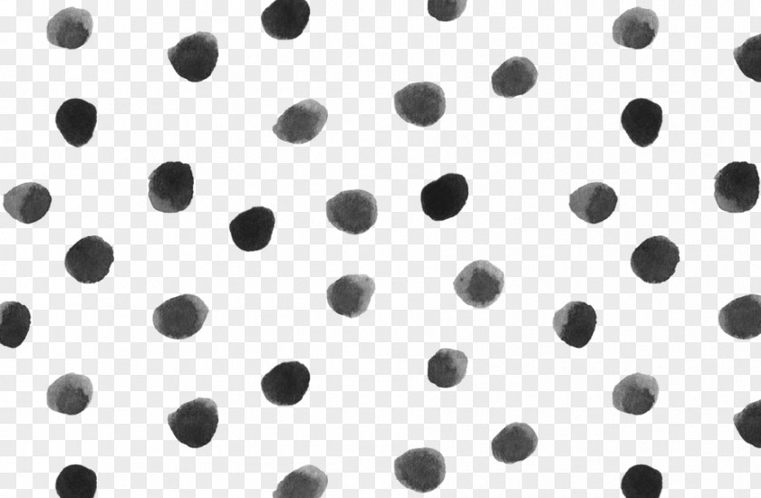 Polka Dot Black And White Watercolor Painting Pattern PNG
