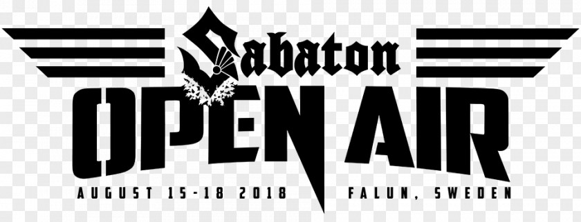 Sabaton Logo Open Air 2018 Falun Mike's Back PNG