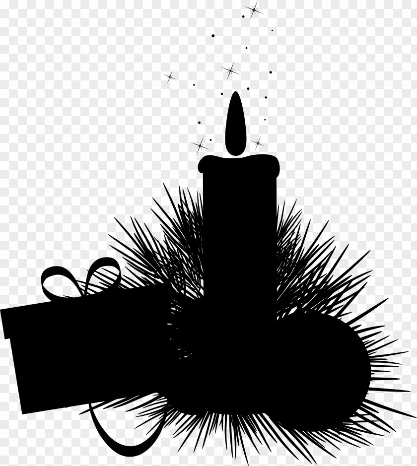 Christmas Day Candle Decoration Card Image PNG