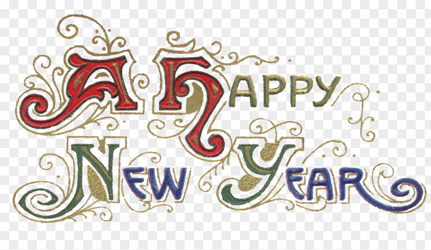 Happy New Year Year's Day Wish January 1 PNG