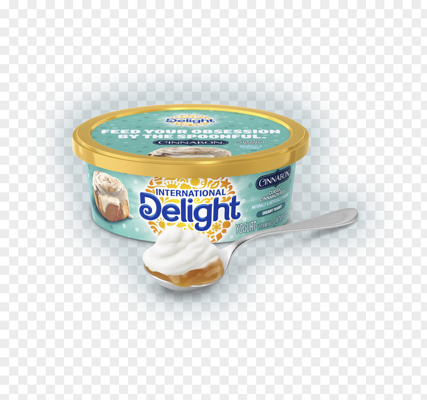 Yogurt Package Dairy Products Cinnamon Roll Cream International Delight Flavor PNG
