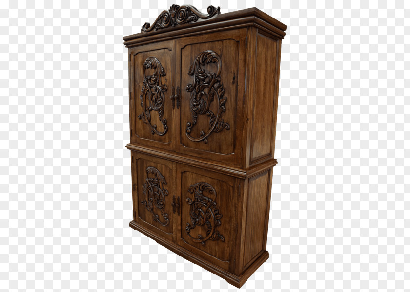 Armoire Furniture Chiffonier Wood Stain Drawer Antique PNG
