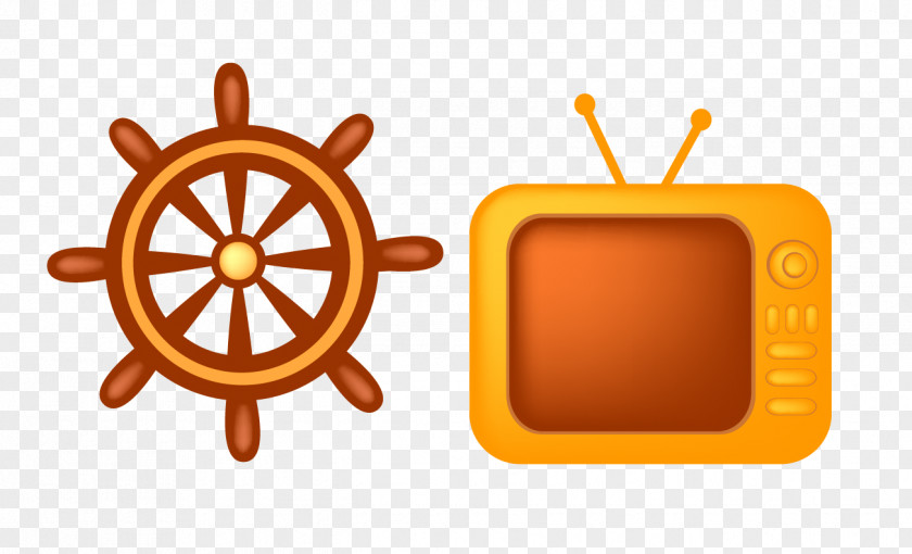 Cartoon TV Car Ships Wheel Clip Art PNG