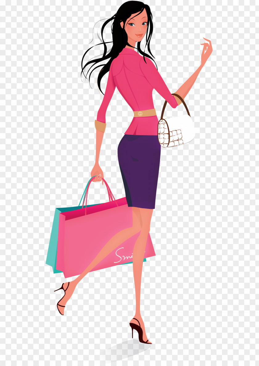 Shopping Women Vector Woman PNG