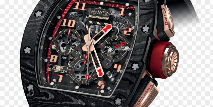 Formula 1 Lotus F1 Richard Mille Watch Flyback Chronograph PNG