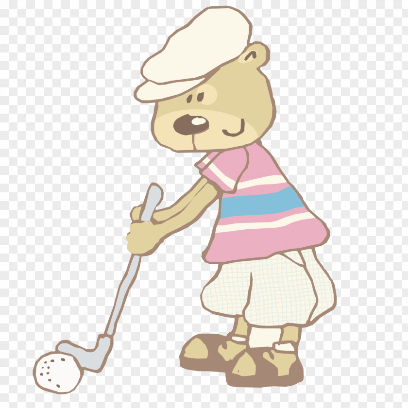 Playing Golf Dog Cartoon Clip Art PNG
