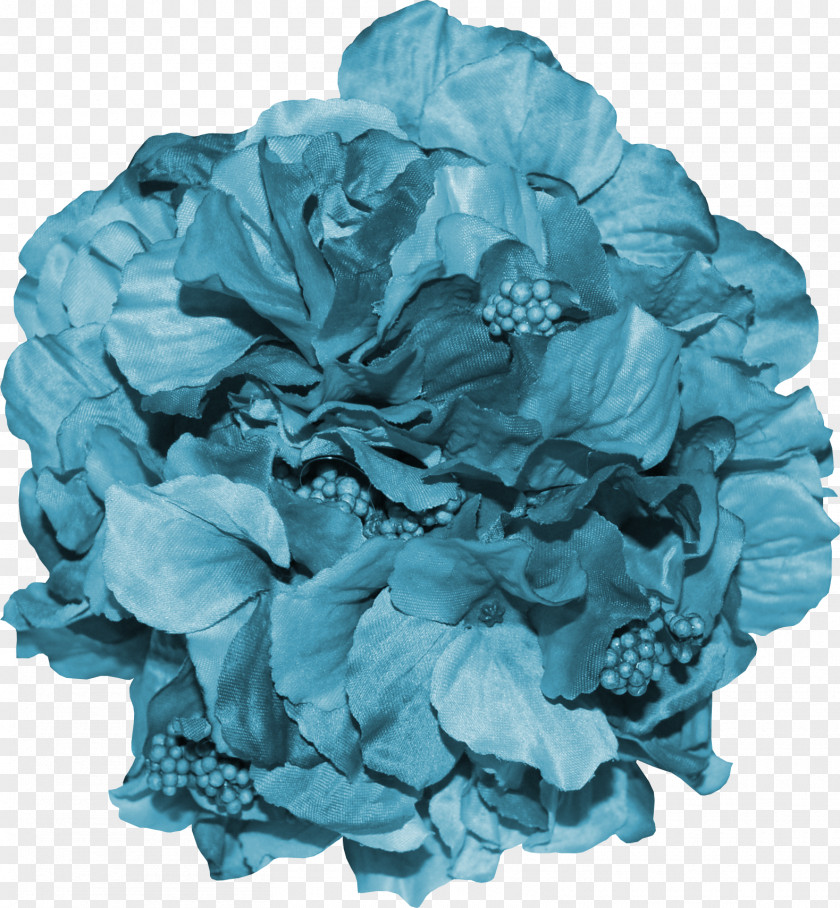 Blue Peony Flowers Cloth Christmas Decoration Flower PNG