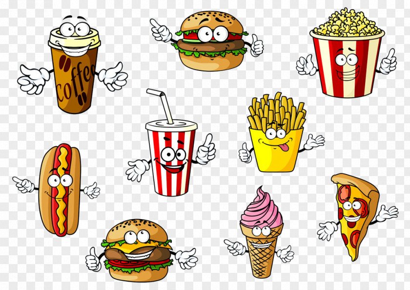 Gesturing Burger Fries Drink Fast Food Soft Hamburger French Cheeseburger PNG