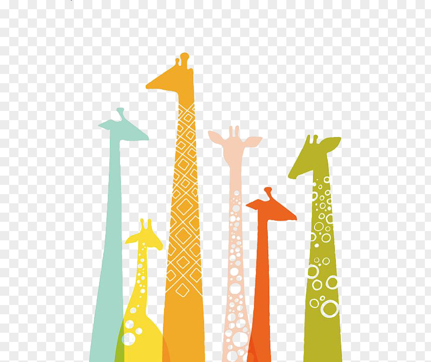 Giraffe Manor Color Illustration PNG