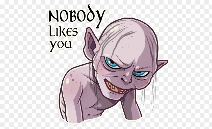 Gollum Telegram Sticker Snout VK PNG