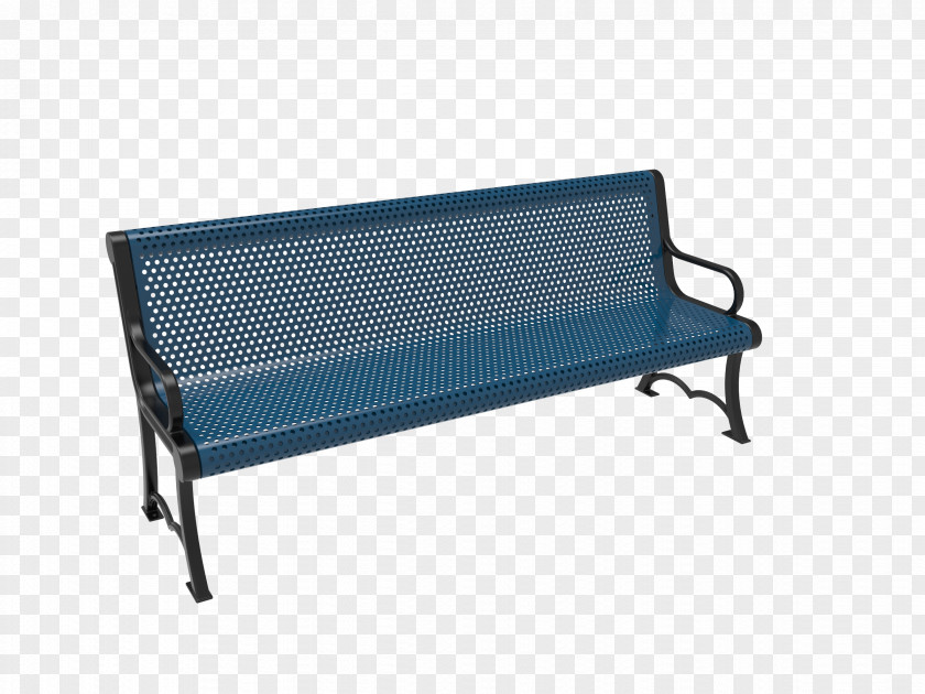 Outdoor Bench Table Plastisol Garden Furniture Perforated Metal PNG