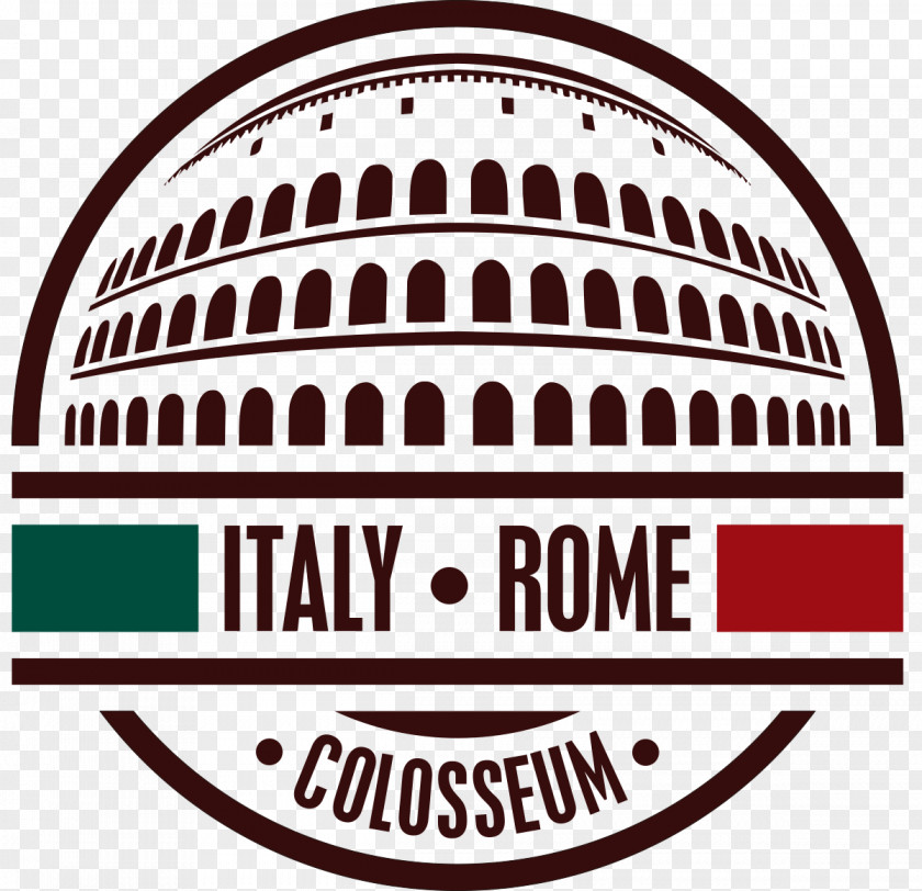 Vector Around The World Italy Colosseum EUR, Rome Sticker Decal Travel PNG