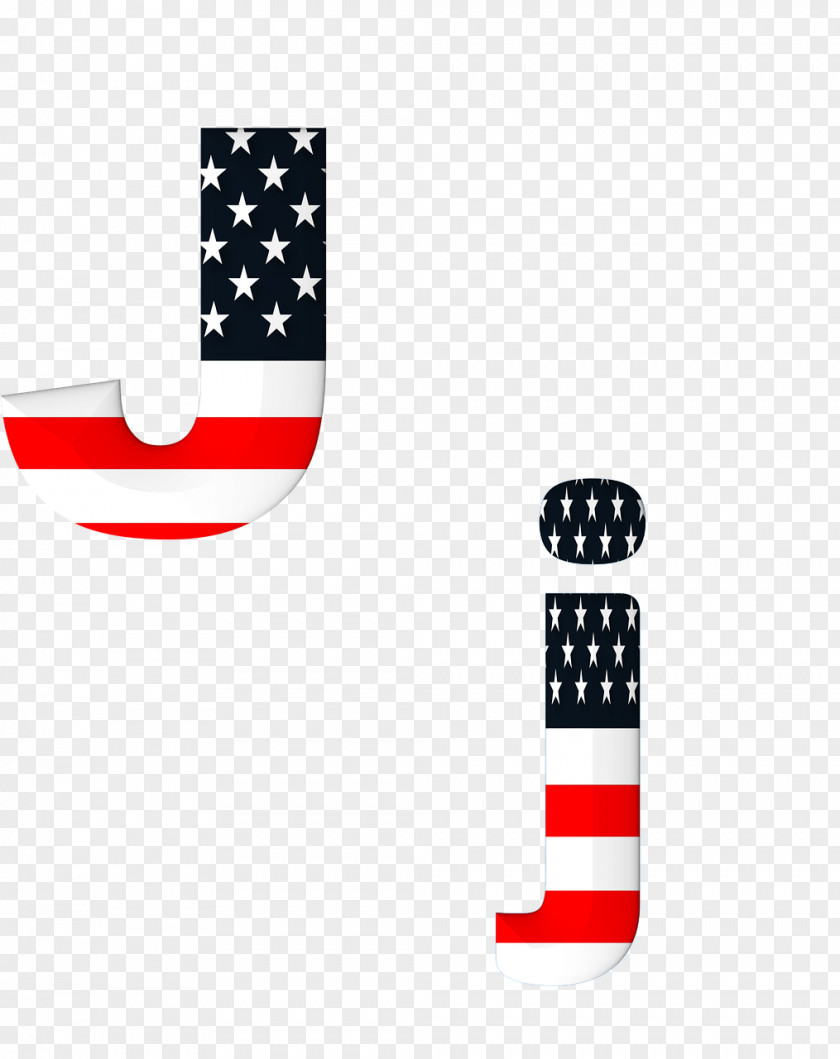 Flag Alphabet Letter Of The United States Font PNG