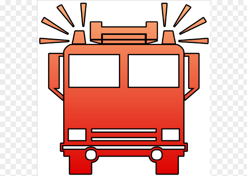 Truck Outline Car Fire Engine Department Clip Art PNG