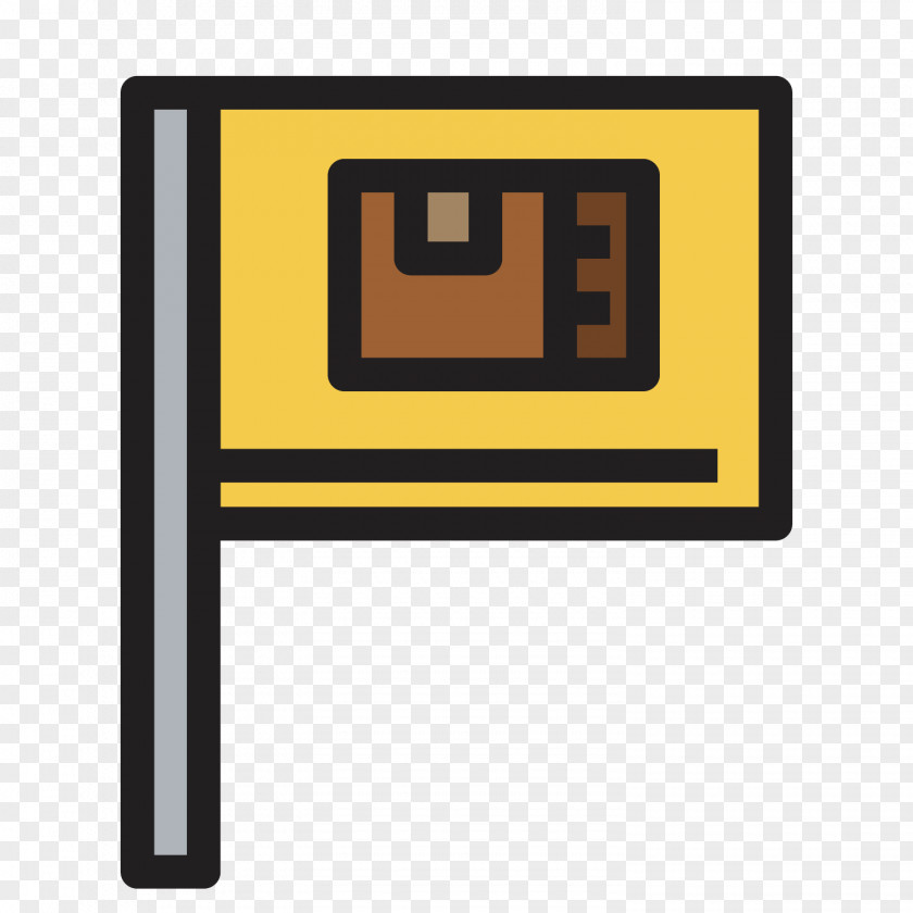 Yellow Banner Flag Icon PNG