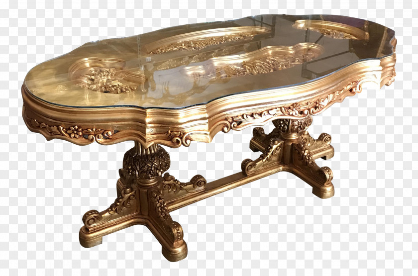 Antique Coffee Tables 01504 Brass PNG