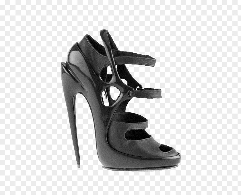 Black Simple High Heels Royal College Of Art Shoe Footwear Sculpture PNG