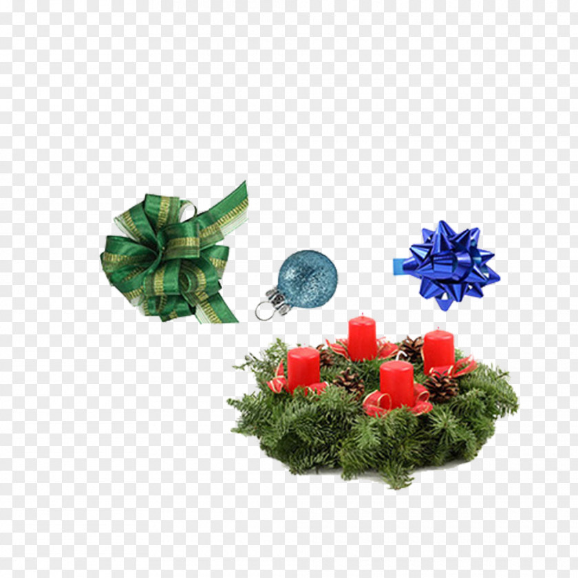 Christmas Tree Decorations Bells Advent Wreath Candle PNG