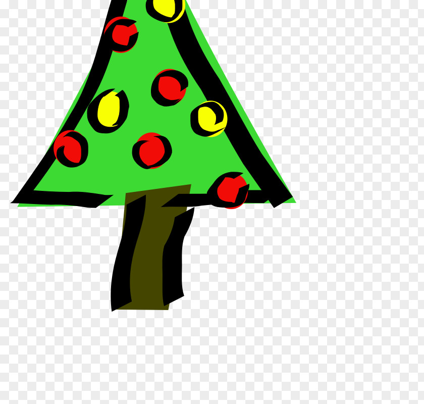 Christmas Tree Line Art Clip PNG