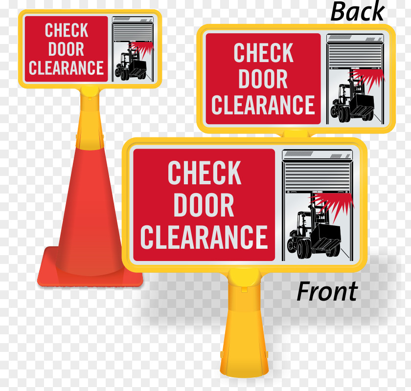 Clearance Warning Sign Traffic Forklift Stop PNG