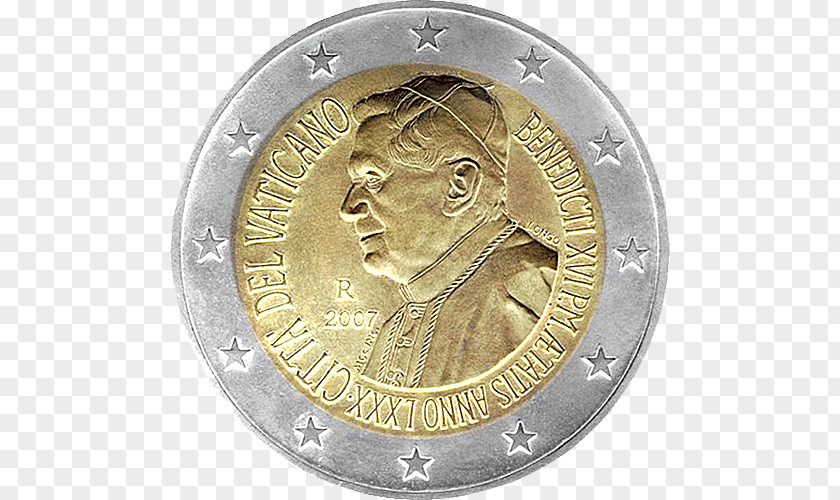 Coin Vatican Euro Coins City 2 Commemorative PNG